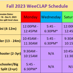 Fall 2023 schedule 2